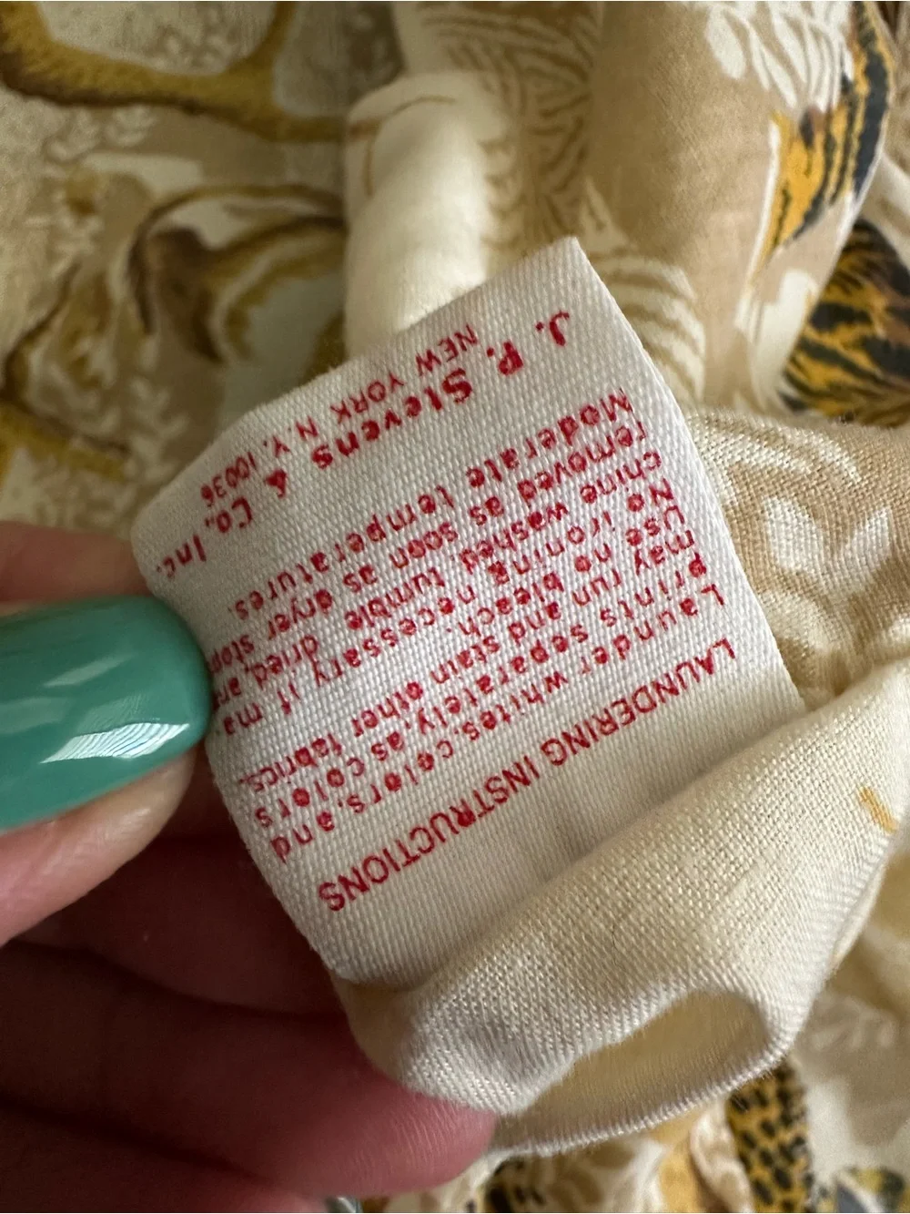 J.P. Stevens & Co. Safari Animal Printed king size Bedding vintage 1976
